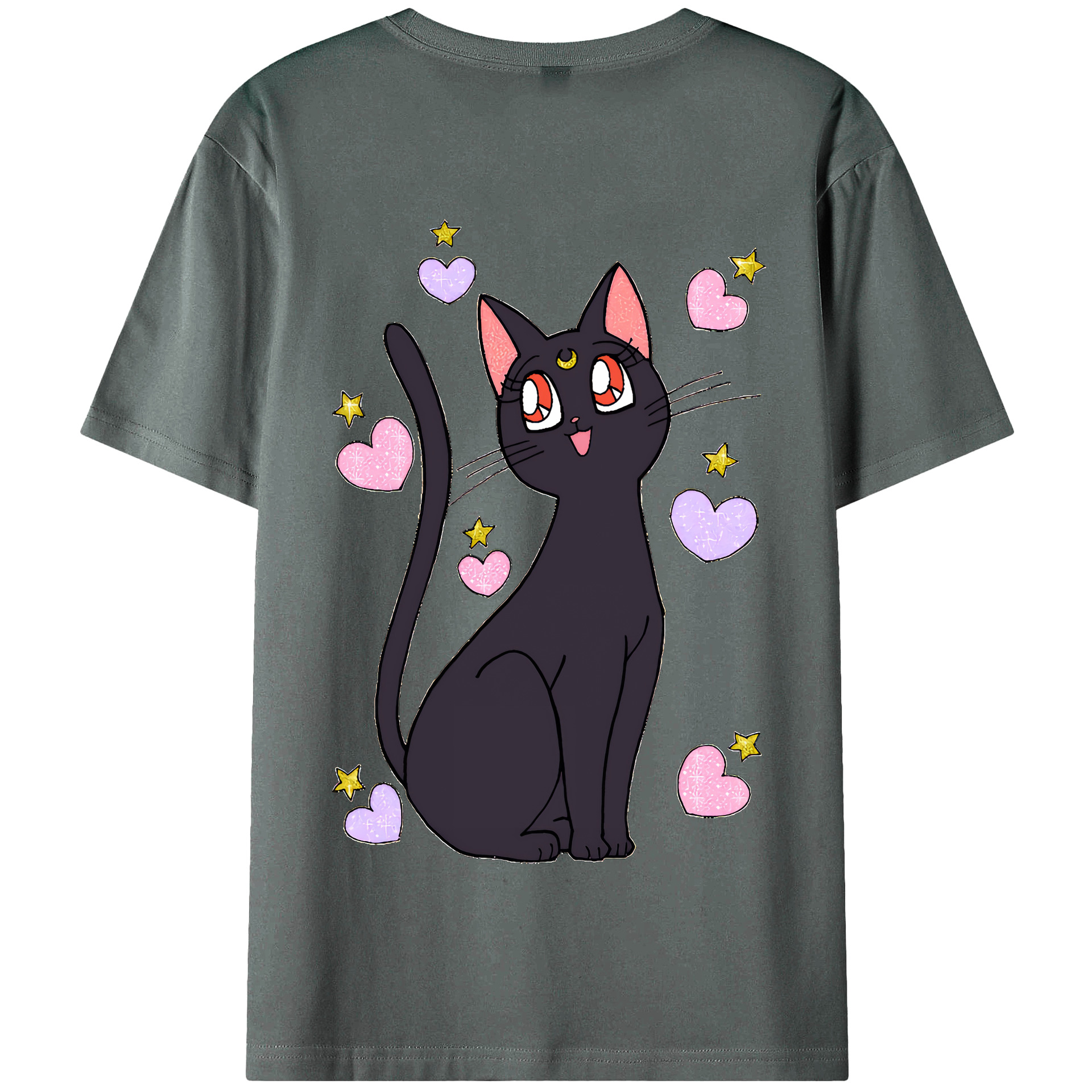 （画像用） 美少女戦士セーラームーン Sailor Moon 綿100％半袖Tシャツ（背面プリント）